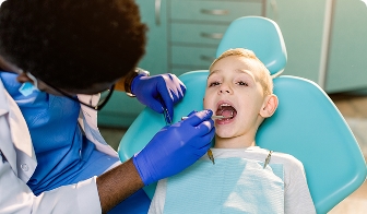 Silver diamine fluoride applied to a tooth
