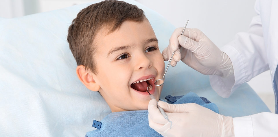 Older child at a pediatric dental visit