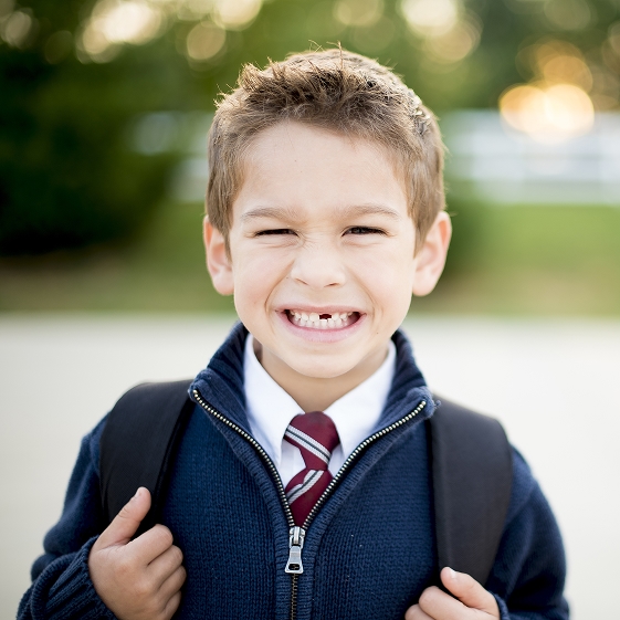 Parent and child at an orthodontic screening