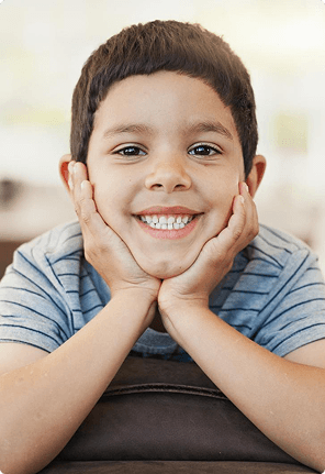 A young patient at a dental check-up
