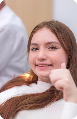 Teen having a dental exam