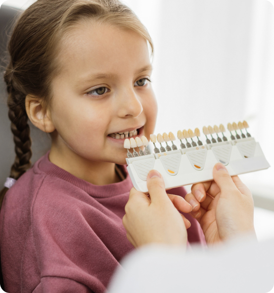 A young patient during a gentle dental check-up