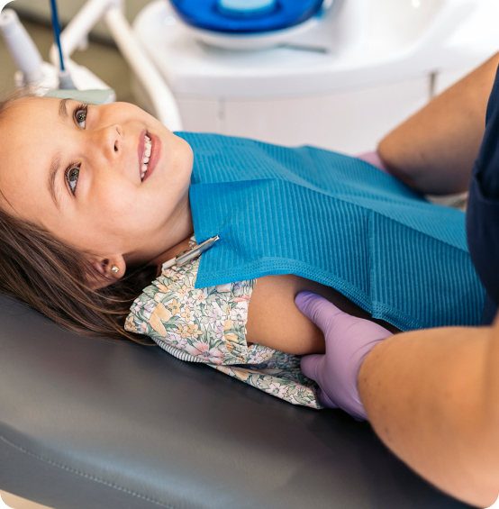 A young patient during a gentle dental check-up