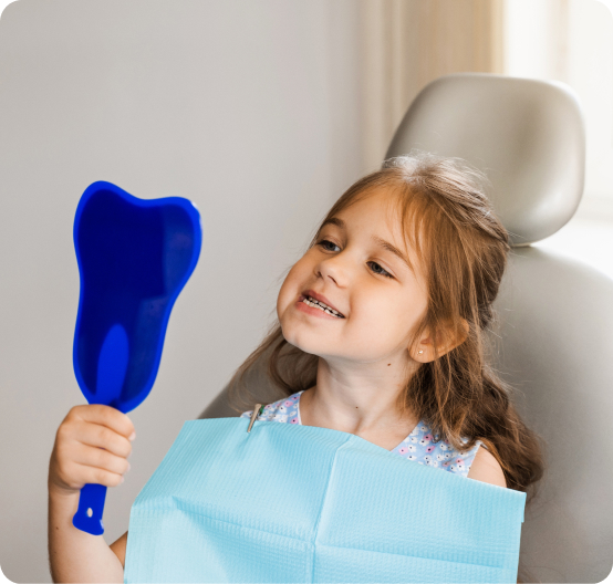 A young patient during a gentle dental check-up